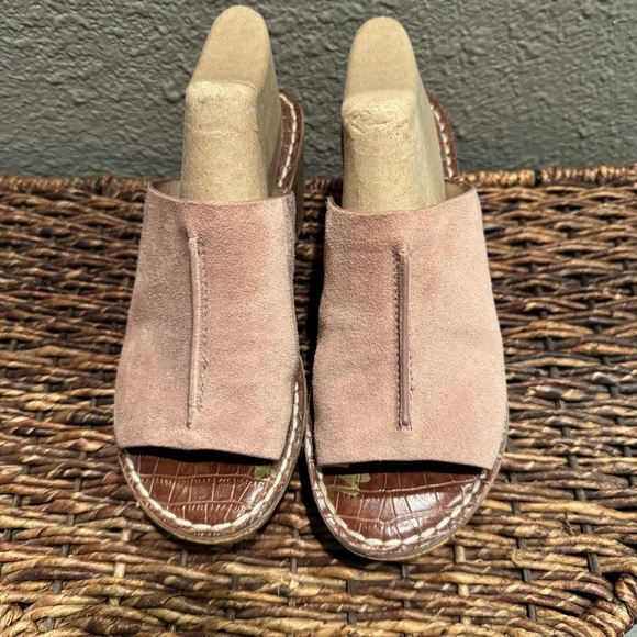 Sam Edelman Pink and Brown Suede Mules-Almost New - Picture 2 of 3